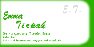 emma tirpak business card